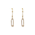 Korean Style Alloy Rhinestone Tassel Geometric Long Drop Earrings For Women view 5