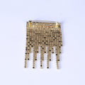 Alloy Rhinestone Long Tassel Brooch For Statement Lapel Decoration view 3