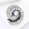 Alloy Rhinestone Wheat Flower Brooch Pin For Elegant Collars view 3