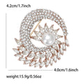 Alloy Rhinestone Wheat Flower Brooch Pin For Elegant Collars view 6