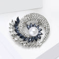 Alloy Rhinestone Wheat Flower Brooch Pin For Elegant Collars view 4