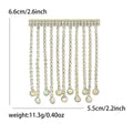 Metal Alloy Tassel Chain Brooch Pin For Trendy Suit Styling view 5