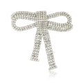Full Rhinestone Alloy Bow Brooch For Elegant Garment Decoration view 5
