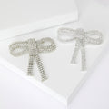 Full Rhinestone Alloy Bow Brooch For Elegant Garment Decoration view 1