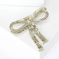 Full Rhinestone Alloy Bow Brooch For Elegant Garment Decoration view 3