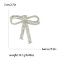 Full Rhinestone Alloy Bow Brooch For Elegant Garment Decoration view 6