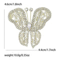 Metal Alloy Rhinestone Butterfly Brooch For Blazer And Cardigan Decoration view 6