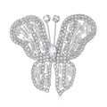 Metal Alloy Rhinestone Butterfly Brooch For Blazer And Cardigan Decoration view 5