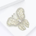 Metal Alloy Rhinestone Butterfly Brooch For Blazer And Cardigan Decoration view 2