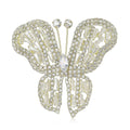 Metal Alloy Rhinestone Butterfly Brooch For Blazer And Cardigan Decoration view 1