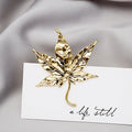 European American Vintage Maple Leaf Tree Leaf Brooch Fashion Suit Pin Clothing Badge view 2