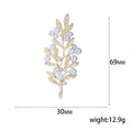 Alloy Pearl Leaf Brooch For Women's Suits Coats And Apparel view 5