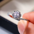 Creative Flower Zircon Ring For Women, Japanese Korean Fashion Business Party Jewelry view 2