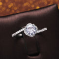Creative Flower Zircon Ring For Women, Japanese Korean Fashion Business Party Jewelry view 3
