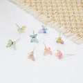 Korean Colorful Enamel Starfish Stud Set For Women Cute Mini Alloy Silver Needle Fashion Earrings view 3