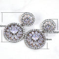 European American Long Tassel AAA Zircon Earrings Fashion Versatile Dangle Earrings For Women view 5