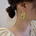 Korean Style Resin U Shape Letter Ear Cuff Earrings For Women Trendy Geometric Design Jewelry view 4