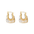 Korean Style Resin U Shape Letter Ear Cuff Earrings For Women Trendy Geometric Design Jewelry view 5