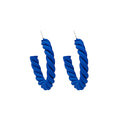 Candy Color C Shaped Twisted Hoop Alloy Half Circle Painted Stud Earrings view 5