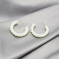 Candy Color C Shaped Twisted Hoop Alloy Half Circle Painted Stud Earrings view 4