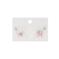 Sweet Candy Color Strawberry Peach Star Heart Acrylic Pearl Rhinestone Stud Set For Women Earrings view 5