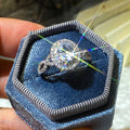 Premium White Gold Plated Copper Zircon Ring, Fashion Wedding Jewelry Ring Customizable view 1