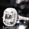 Luxury Women's Square Simulated Diamond Zircon Ring Fine Fashion Hand Jewelry view 3