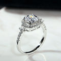 Minimalist Hollow Square Zircon Ring For Women, Fashion OL Platinum Engagement Jewelry view 2