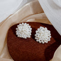 Elegant Firework Cluster Baroque Pearl Stud Earrings For Women Korean Statement Silver Pin Earrings view 1