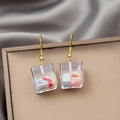 Creative 3D Acrylic Cube Drops With Cartoon Cat Paw Poker Letter Dice Charms For Women Earrings view 4