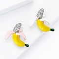 Alloy Cartoon Banana Fruit Brooch Pin For Apparel Decoration view 3