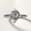 European Style Simple Crystal Flower Women's Ring, Trendy Fashion Finger Jewelry view 3
