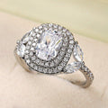 Luxury Micro Pave Full Zircon Wedding Ring, European American Engagement Finger Ring view 4