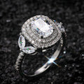 Luxury Micro Pave Full Zircon Wedding Ring, European American Engagement Finger Ring view 2