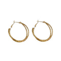 Alloy Silver Needle Round Cross Hoop Earrings Vintage Luxury Geometric Statement Earrings view 5
