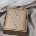 Elegant Long Tassel Crystal Threader With 925 Silver Needle Gold Tone Chain For Women Earrings view 4