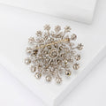 Alloy Rhinestone Crystal Large Flower Brooch Pin For Apparel Accessories view 3