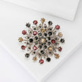 Alloy Rhinestone Crystal Large Flower Brooch Pin For Apparel Accessories view 2