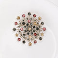 Alloy Rhinestone Crystal Large Flower Brooch Pin For Apparel Accessories view 5