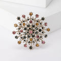 Alloy Rhinestone Crystal Large Flower Brooch Pin For Apparel Accessories view 1