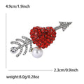 Alloy Full Rhinestone Arrow Heart Brooch For Women's Suit And Sweater view 6