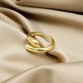 Minimalist Smooth Plain Band Open Ring, Fashion Light Luxury Adjustable Women Finger Jewelry view 3
