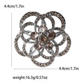 Alloy Rhinestone Flower Brooch For Suits Cardigans And Coats view 6