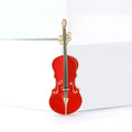 Alloy Enamel Violin Brooch Pin For Collar And Clothing Decoration view 3