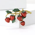 Alloy Strawberry Brooch Pin Cardigan Clasp For Vintage Style Outfits view 1