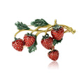 Alloy Strawberry Brooch Pin Cardigan Clasp For Vintage Style Outfits view 5