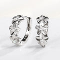 Sweet Small Flower Zircon Ear Cuff Earrings For Women, Korean Japanese Fashion Floral Accessory view 6