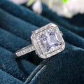 European American Women's Four Prong White Gold Plated Zircon Wedding Ring Fashion Jewelry view 4