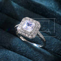 European American Women's Four Prong White Gold Plated Zircon Wedding Ring Fashion Jewelry view 5