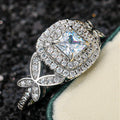 Elegant Bowknot Zircon Ring For Women, Engagement Wedding Fashion Finger Jewelry view 4